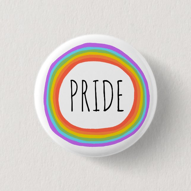 PRIDE Colourful Rainbow Circle 3 Cm Round Badge (Front)