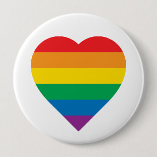 Pride Colourful Rainbow Design 10 Cm Round Badge