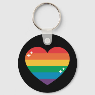 Pride Colourful Rainbow Design Key Ring