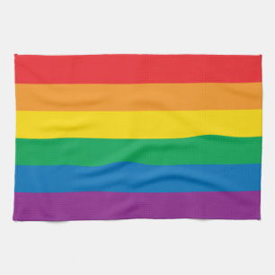 Pride Colourful Rainbow Design Tea Towel