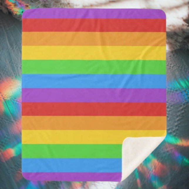 Pride Comfort: Rainbow Flag Sherpa Blanket (Creator Uploaded)