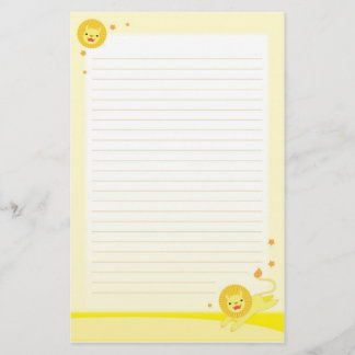 Pride cute lion stationary paper