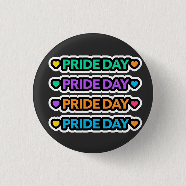 Pride day. LGBT+Pride. Rainbow heart.      3 Cm Round Badge (Front)