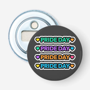 Pride day. LGBT+Pride. Rainbow heart. Bottle Opener