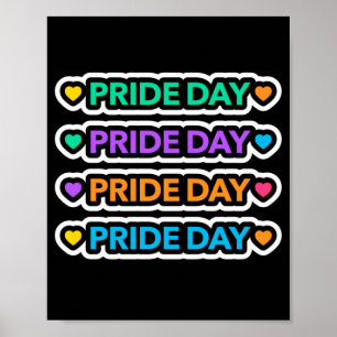 Pride day. LGBT+Pride. Rainbow heart. Poster