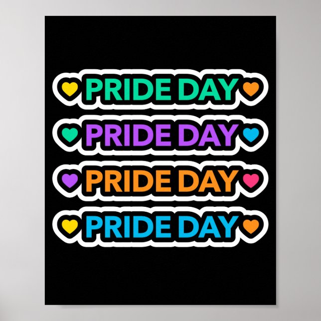 Pride day. LGBT+Pride. Rainbow heart. Poster (Front)