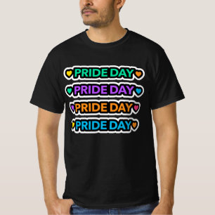 Pride day. LGBT+Pride. Rainbow heart.     T-Shirt