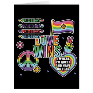Pride day. Love wins. I'm queer and have no fear. 