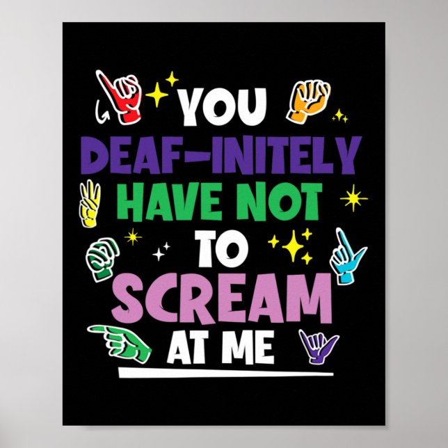 Pride Deafinitely Have Not To Scream Hand Sign Lan (Front)