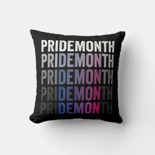 Pride Demon Bisexual Bi Pride Month LGBTQ Gay Lesb Cushion