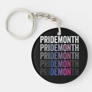 Pride Demon Bisexual Bi Pride Month LGBTQ Gay Lesb Key Ring