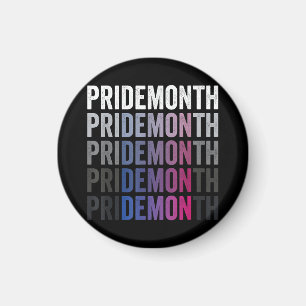 Pride Demon Bisexual Bi Pride Month LGBTQ Gay Lesb Magnet