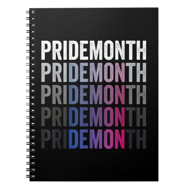 Pride Demon Bisexual Bi Pride Month LGBTQ Gay Lesb Notebook (Front)
