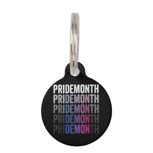 Pride Demon Bisexual Bi Pride Month LGBTQ Gay Lesb Pet Tag