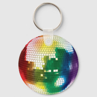 pride disco ball key ring