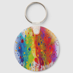 Pride Drip Pattern Keychain
