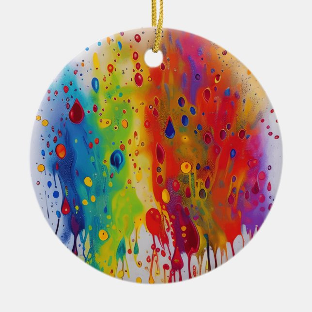 Pride Drip Pattern Ornament (Front)