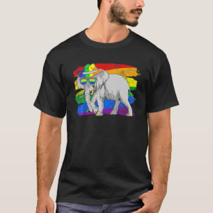 Pride Elephant Funny LGBT Lesbian Gay Pride T-Shirt