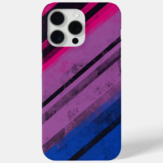 Pride Equality Bi Flag Grunge Stripes LGBTQIA Case-Mate iPhone Case (Back)