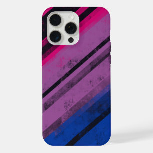 Pride Equality Bi Flag Grunge Stripes LGBTQIA iPhone 15 Pro Max Case