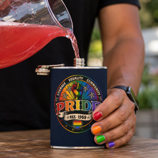 Pride est. 1969 hip flask