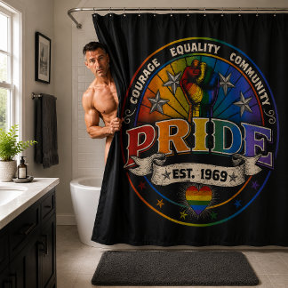 Pride est. 1969 shower curtain