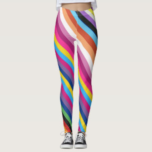Pride Flag Color Stripes Pattern Leggings