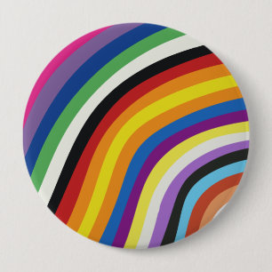 Pride Flag Colourful Stripes Pattern 10 Cm Round Badge