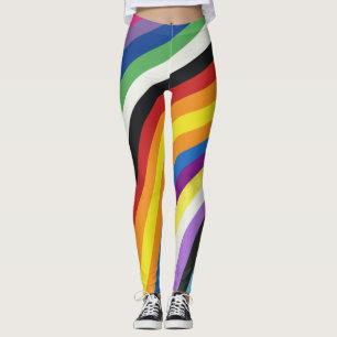 Pride Flag Colourful Stripes Pattern Leggings