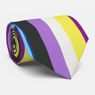 Pride Flag Colourful Stripes Pattern Neck Tie