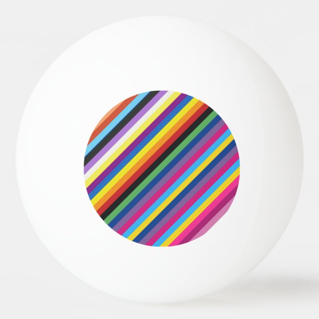 Pride Flag Colourful Stripes Pattern Ping Pong Bal Ball (Front)