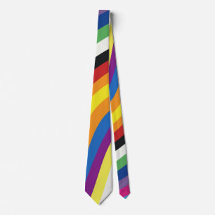 Pride Flag Colourful Stripes Pattern Tie