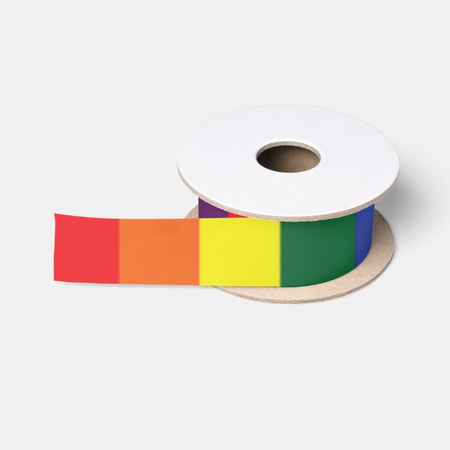 Pride Flag LGBT Satin Ribbon (Spool)