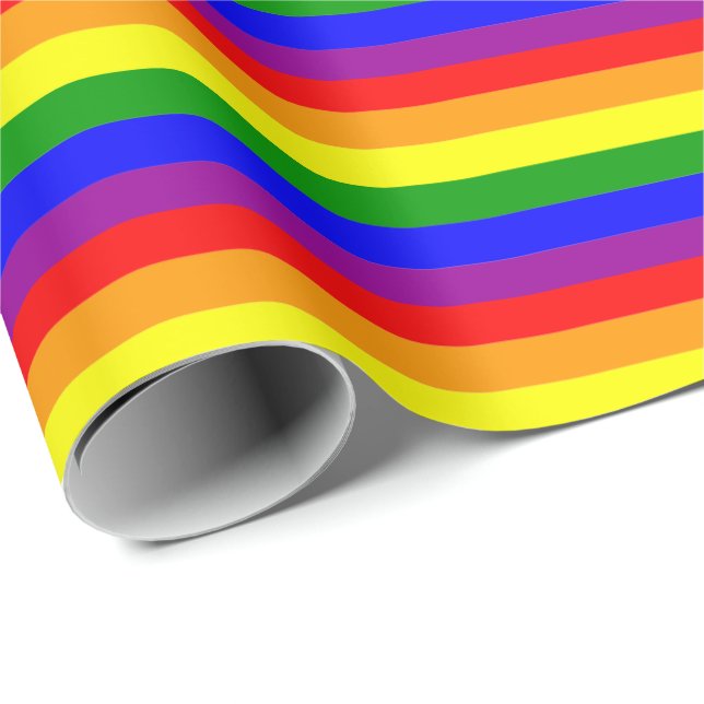 Pride Flag LGBTQIA+ Rainbow Colours Wrapping Paper (Roll Corner)