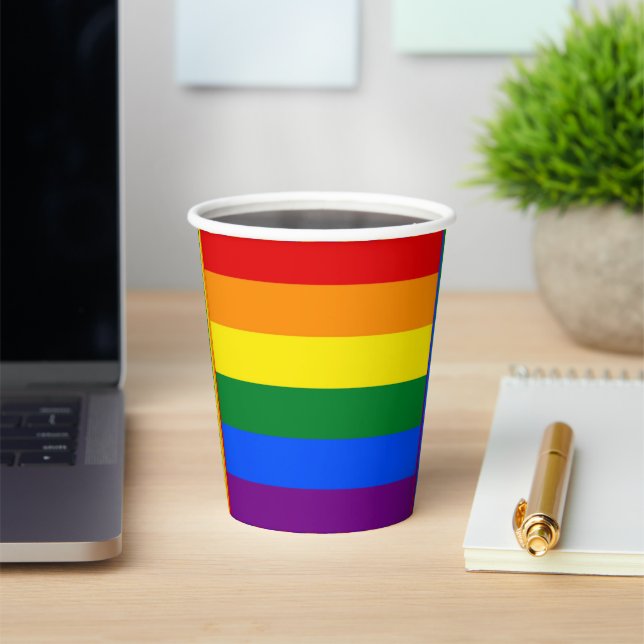 Pride Flag Paper Cups (Insitu)