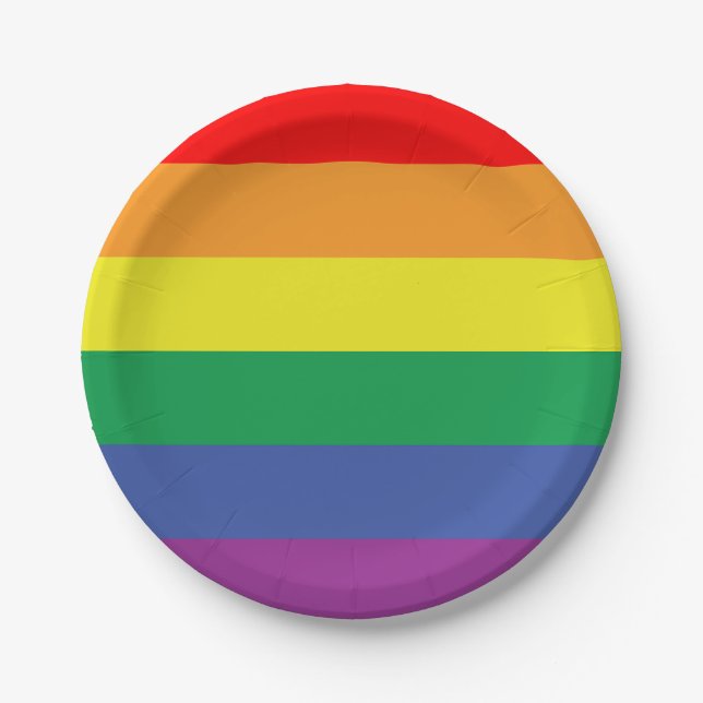 Pride Flag Paper Plate (Front)