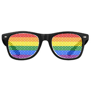 Pride Flag Rainbow Colour LGBTQ Retro Sunglasses