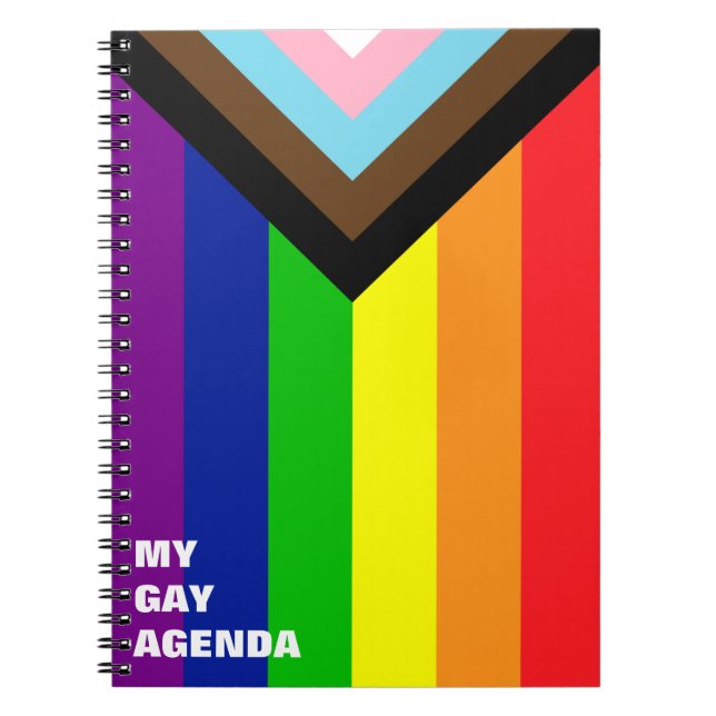 Pride Flag Reboot - trans and POC inclusive Notebook (Front)