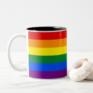 Pride Flag Two-Tone Coffee Mug