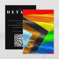 Pride Flag Typography Black Gay Wedding Details
