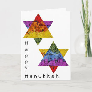 Pride Flowers Star of David Holiday Greeting Card
