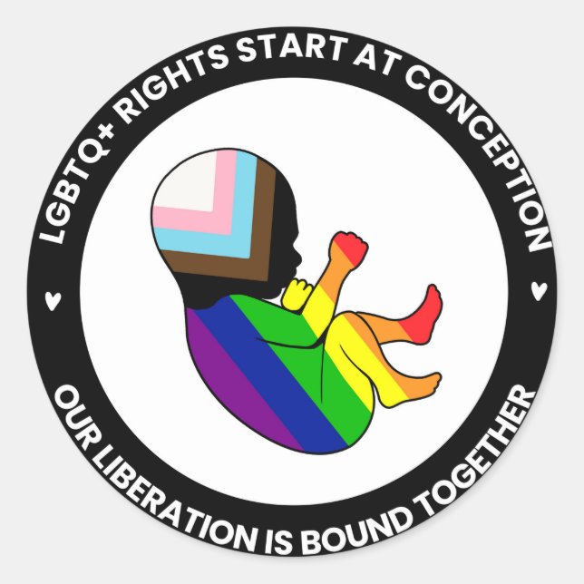 Pride Foetus Stickers (round) (Front)