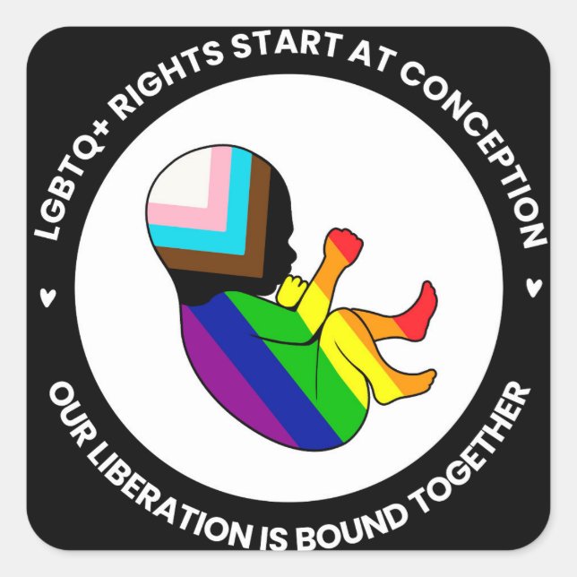 Pride Foetus Stickers (square) (Front)