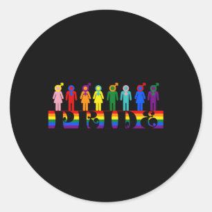 Pride For All Pride Month For Lgbtqia Allies Love  Classic Round Sticker