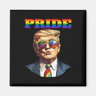 Pride Funny Trump Rainbow Love Is Love Lgbt Gay Le Magnet