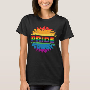 Pride-gay lgbtq queer rainbow sunflower poster T-Shirt