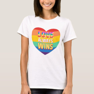 Pride gay-  love always wins. Rainbow colour.     T-Shirt