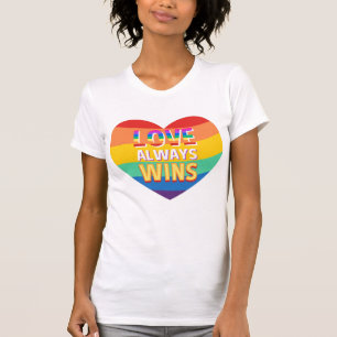 Pride gay-  love always wins. Rainbow colour.      T-Shirt