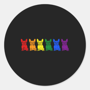 Pride Gay Pride Lgbt-q Ally Dog Puppy Lover  Classic Round Sticker