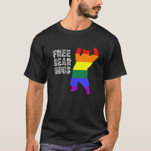 Pride Gay Pride March LGBTQ Funny Free Bear Hugs T-Shirt